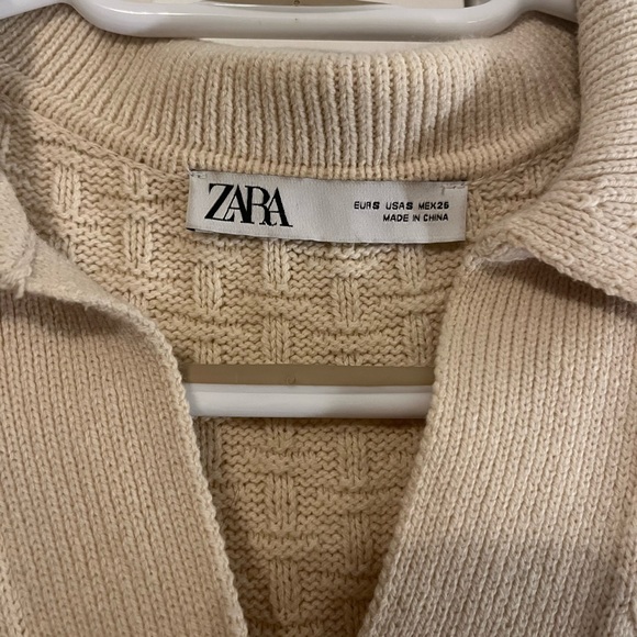 ZARA knit polo collar vest - Picture 4 of 4
